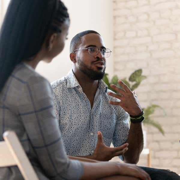 Man talking with his hands
